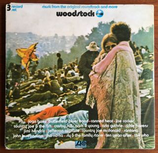 Woodstock The Soundtrack Vinyl Triple Album Atlantic Plum