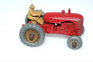 Antique Matchbox Lesney Massey Harris no 4 Gray Wheel Red Tractor 2