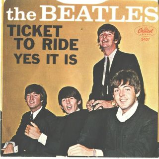 Beatles - - West Coast Variation Picture Sleeve Only - - (ticket To Ride) - - Ps - - Pic - Slv