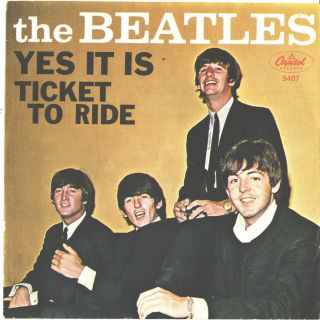 BEATLES - - WEST COAST VARIATION PICTURE SLEEVE ONLY - - (TICKET TO RIDE) - - PS - - PIC - SLV 2