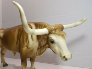 Vintage Breyer Molding Company Texas Longhorn Bull Brown 2