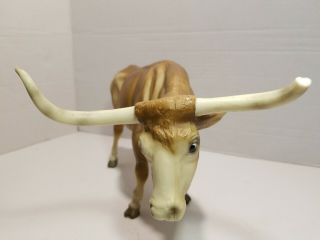 Vintage Breyer Molding Company Texas Longhorn Bull Brown 3