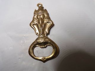 Old Thailand Brass Elephants Bottle Opener