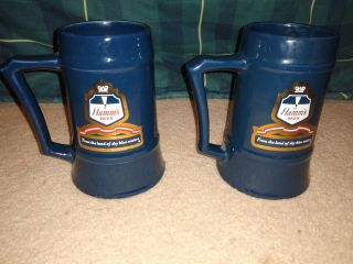Vintage Collectable Hamm’s Beer From The Land Of Sky Blue Water Blue Stein