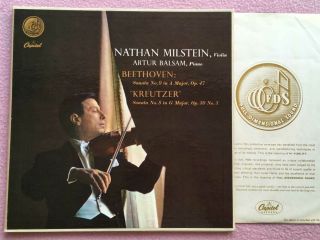 Nathan Milstein & Balsam Beethoven Sonatas Orig Capitol Pao 8430 Us - 1950s Lp Nm