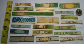 60 Different Unique Ornate Art Nouveau American Printers Small Sample Labels