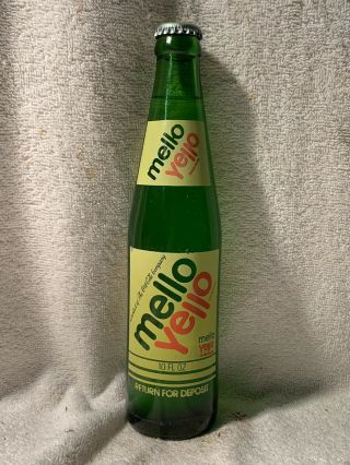 Full 10oz Mello Yello Acl Soda Bottle Coca - Cola Product