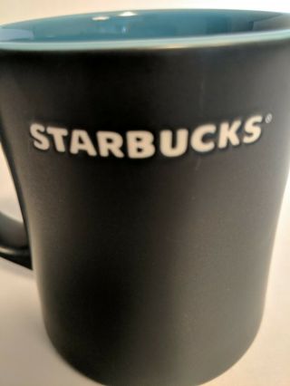 Starbucks 2012 Coffee Mug Yukon Polar Bear Set of 2.  Bone China 16 oz Cups Black 7