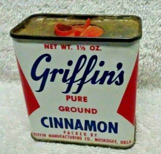 Griffin ' s Pure Ground Cinnamon Red White And Blue Spice Tin 2