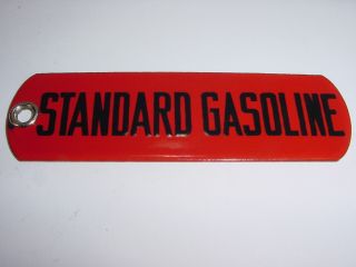 Vintage Nos Orig Standard Gasoline Porcelain 5 " Gas Fuel Pump Bulk Oil Tag Sign