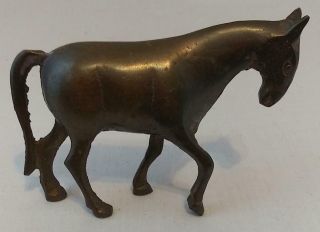 Vintage Bronze Type Metal Donkey / Mule Horse Figurine