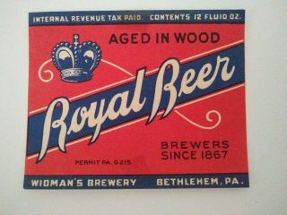 Pa - Irtp - Royal Beer - 12oz - Widman 