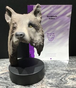 Rick Cain Limited Edition " Spirit Dog " 1800/2000 Wolf Sculpture