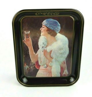 Vintage 1973 Coca Cola Serving Tray 1920s Flapper Girl 13 1/4” X 10 1/2” 1925 Ad