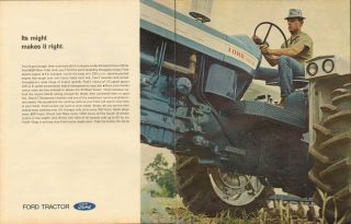 1968 Large Print Ad Of Ford 5000 Row - Crop Farm Tractor