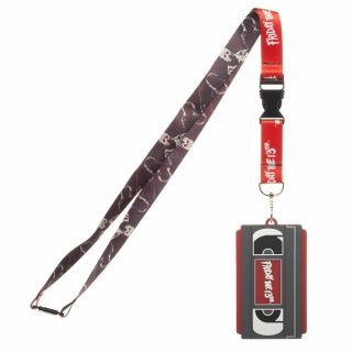 Lanyard - Friday The 13th - W/molded Rubber Vhs Id Holder La76p7ftt
