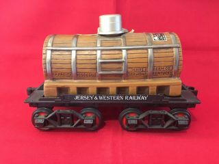 Jim Beam Large Train Decanter Tanker Car Jersey Western Railway