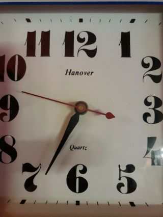 Vintage Pepsi Hanover Quartz Battery Operated Clock Wooden Frame. 2