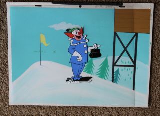 Bozo The Clown Animation Cel Hand Painted Background 610
