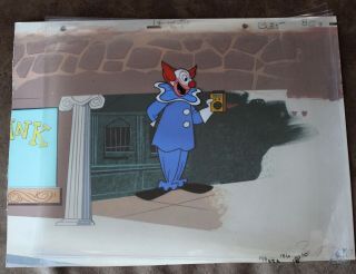 Bozo The Clown Animation Cel Hand Painted Background 609
