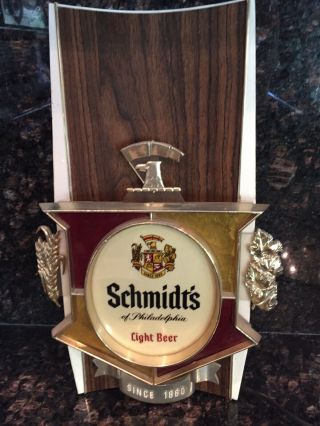 Vintage Schmidt’s Of Philadelphia Lighted Beer Sign Retro Man Cave