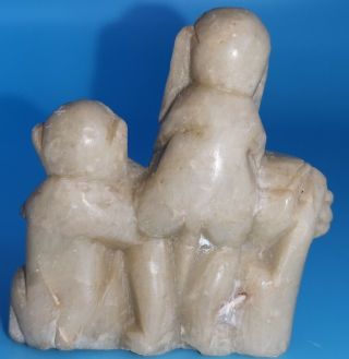 Vintage Hand - Made Stone Three Wise Monkeys Hear Speak See No Evil 2 
