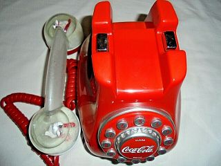 Coca - Cola Collectible Snow Dome Red Telephone Push Button 3