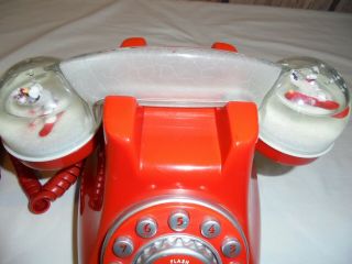 Coca - Cola Collectible Snow Dome Red Telephone Push Button 4