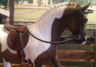 Handmade Custom English Saddle & Snaffle Bridle Tack For Breyer Model Horses.