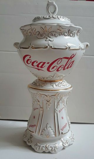 Coca - Cola Syrup Dispenser Ceramic Cookie Jar Authentic Collectible Rare