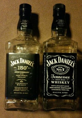 2 Jack Daniels 150th Anniversary Limited Edition Bottles