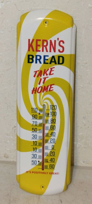 Kerns Bread Thermometer Sign Vintage Style Country Store Advertising Man Cave