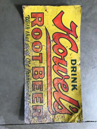 Antique Howell’s Root Beer Metal Sign