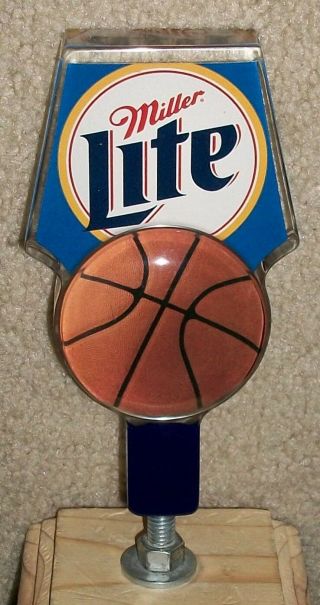 Miller Lite Basketball Beer Tap Handle Rare Vintage 1980 