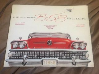 1958 Buick Limited Roadmaster Century Special Color Brochure Prospekt