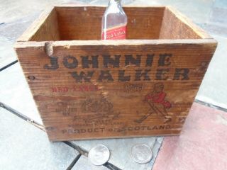 Antique Wooden Mini Crate - Johnny Walker Red Whisky