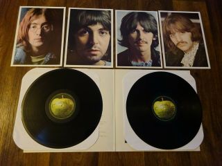 The Beatles 1968 White Album With Pictures & Poster - British Import Near