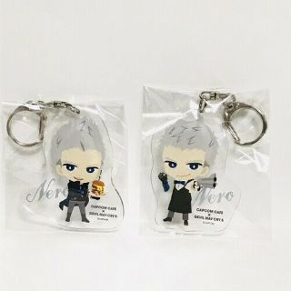 Devil May Cry 5 Nero Acrylic Keychain Set Of 2 Capcom Cafe Official Gift