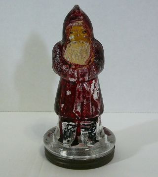 Victory Glass Co.  Santa Claus Candy Container Vintage Christmas V G Avor