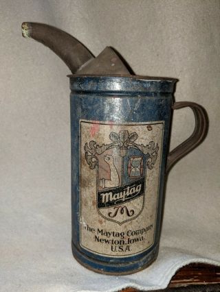 Vintage Antique Maytag Motors Oil Can Hit And Miss