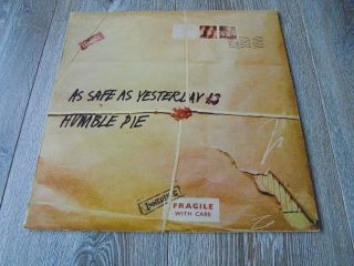 Humble Pie - Safe As Yesterday 1969 Uk Lp Immediate 1st Prog/psych Small Faces
