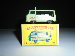 Matchbox Vintage Lesney Milk Delivery Truck With Milk Bottles And Box