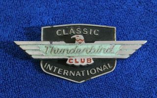 Vintage Ford Thunderbird Classic International Club Grille Badge Topper Emblem