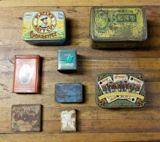 Rare Vintage Tins • Antique Tobacco Advertising Tin Litho Containers • Us/uk