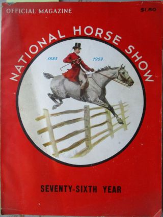 National Horse Show Program Book,  Nyc Madison Square Garden 1959,  Snowman