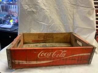 Vintage Coke Coca Cola Advertising Wood Crate Rustic Wooden Soda Box 5