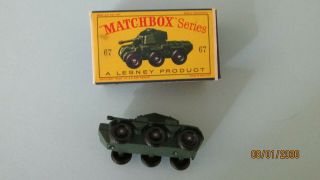 Matchbox 67a Saladin Armoured Car With " D " Box