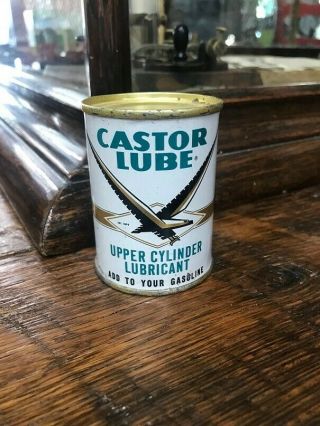 Vintage Castor Lube Upper Cylinder Lubricant Can - - 4oz - - Full Can