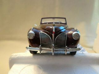 FRANKLIN 1941 LINCOLN CONTINENTAL CONVERTIBLE CAR,  DIECAST ON SCALE 1/24 2
