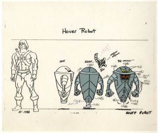 He - Man/she - Ra Masters Of The Universe Animation Art Hover Robot Model Sheet